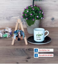 Fizik Öğretmeni Türk Kahvesi Fincanı Ahşap Altlıklı ve Fotoğraflı Ahşap Anahtarlık Hediye Öğretmenler Günü Hediyesi (Model 7)