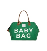 BAGMORİ Baby Bag Baskılı Bebek Bakım Çantası (Koyu Yeşil)