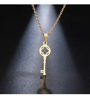 Kişiye Özel 925 Ayar Gümüş Anahtar Kolye (Gold)
