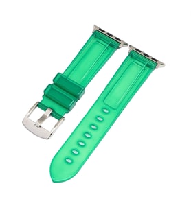 BİPOWER Apple Watch 38-40mm KRD-23 Transparent Kordon (Açık Yeşil)