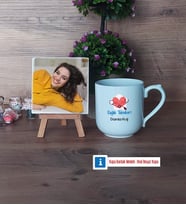 Sağlık Teknikeri Fotoğraflı Dekoratif Taş, Kupa Bardak Beyaz HediyeTıp Bayramı Hediyesi (Model 5)