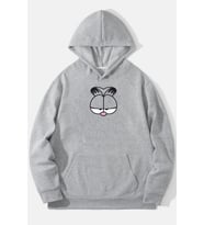 Unisex Garfield Baskılı Sweatshirt (Gri)