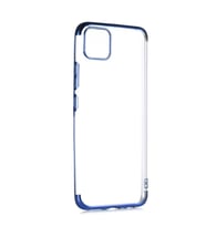 Realme C11 Kılıf Zore Dört Köşeli Lazer Silikon Kılıf (Mavi)