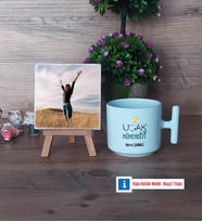 Uçak Mühendisi Fotoğraflı Dekoratif Taş, Kupa Bardak Beyaz Hediye (Model 12)