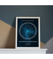 KİŞİYE ÖZEL BLUE SKY YILDIZ HARİTASI (Beyaz)