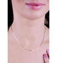 Söğütlü Silver Gümüş italyan yassı ezme zincir (Rose)