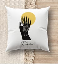 BK Gift Kişiye Özel İsimli Beyaz Kırlent Yastık, Ev Hediyesi, Ev Dekorasyonu, Dekoratif Hediye (Model 4)