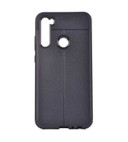 Xiaomi Redmi Note 8 Kılıf Zore Niss Deri Desenli Silikon Kılıf (Lacivert)