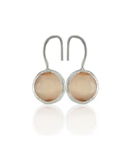 Kadir Jewellery Gümüş Kaplama Kadın Taşlı Küpe -El İşçiliği Ve Hipoalerjenik Küpe (Turuncu)