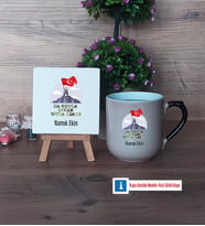 Askere Hediye Dekoratif Taş, Kupa Bardak Kırmızı Hediye (Model 9)