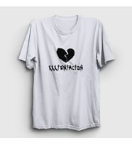 Presmono Unisex Sarı Broken Heart XXXTentacion T-Shirt 47247tt (Beyaz)