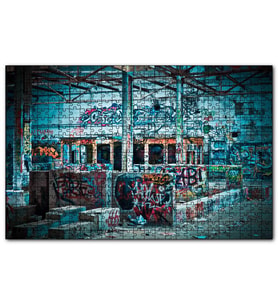Cakapuzzle Banliyö İzbelerinde Graffiti  Puzzle Yapboz MDF (Ahşap) (255 Parça)