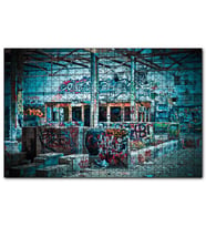 Cakapuzzle Banliyö İzbelerinde Graffiti  Puzzle Yapboz MDF (Ahşap) (255 Parça)