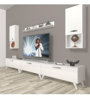 Decoraktiv Eko 270DA Slm Retro Tv Ünitesi Tv Sehpası (Beyaz)