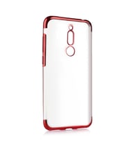 Meizu M6T Kılıf Zore Dört Köşeli Lazer Silikon Kılıf (Kırmızı)