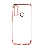 Xiaomi Redmi Note 8T Kılıf Zore Dört Köşeli Lazer Silikon Kılıf (Rose)