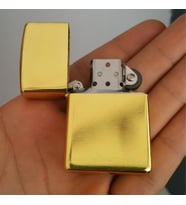 Benzinli Renkli Metal Çakmak (Sarı)