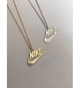 Kişiye Özel 925 Ayar Gümüş Nike Kolye (Gümüş)