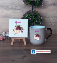 İsme Özel Doğum Günü Hediyesi Dekoratif Taş, Kupa Bardak Kırmızı Hediye (Model 9)