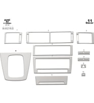 Meriç® Audi A4 Ön Torpido Kaplama Maun 11 Parça 2000-2007 (Alüminyum)