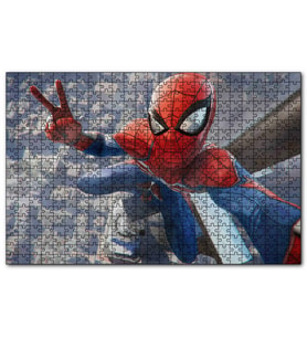 Cakapuzzle Zafer İşaretli Örümcek Adam  Puzzle Yapboz MDF (Ahşap) (255 Parça)