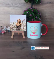8 Mart Dünya Kadınlar Günü Hediyesi Fotoğraflı Dekoratif Taş, Kupa Bardak Beyaz Hediye (Model 2)