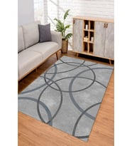 Dijital Kaymaz Taban Yıkanabilir Renkli Salon Halısı Mutfak Halısı Yolluk ND-SD-992 (Gri)
