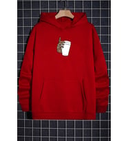 Dont Tupac Coffee Baskı Sweatshirt (A.Kırmızı)