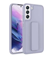 Galaxy S22 Plus Kılıf Zore Qstand Katlanabilir Standlı Kılıf (Gri)
