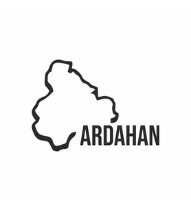 Ardahan Harita Araba Sticker siyah 18x13 CM (Siyah)