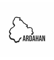 Ardahan Harita Araba Sticker siyah 18x13 CM (Siyah)