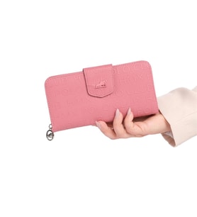 Bagacar Bozuk Para Bölmeli Dikdörtgen Kullanışlı Cüzdan  Beyaz (Pembe)