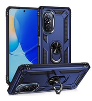 Huawei Nova 9 SE Kılıf Zore Vega Yüzüklü Standlı Zırh Kılıf (Mavi)