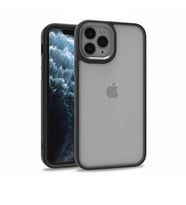 Apple iPhone 12 Pro Kılıf Case, Kamera Lens Korumalı Elektroplatin Kaplama Sert PC Koruyucu Colourful Platinum Serisi (Siyah)