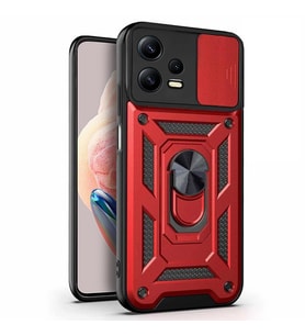 Microsonic Xiaomi Redmi Note 12 Pro Kılıf Impact Resistant Siyah (Kırmızı)
