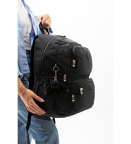 Kadın Sırt Çantası Hafif Kumaş Çok Cepli Kabin Boy Seyahat Çantası 43*30 Cm (Siyah)