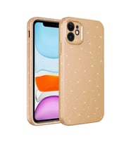 Xiaomi Redmi 11A Kılıf Kamera Korumalı Simli Lüks Işıltılı Silikon (Gold)