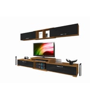 Decoraktiv Flex 5 Mdf Tv Ünitesi Tv Sehpası (Siyah - Ceviz)