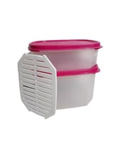 Moon Star Peynir Saklama Kabı Süzgeçli Hava Sızdırmaz 1,8+0,9 Litre-MID-ST200 (Fuşya)