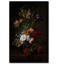 Cakapuzzle Renkli Çiçekler Siyah Arkaplan Puzzle Yapboz MDF (Ahşap) (1000 Parça)