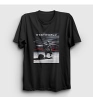 Presmono Unisex Beyaz Cover Westworld T-Shirt 222986tt (Siyah)