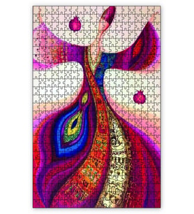 Cakapuzzle Semazen Ebruli Sanatı Puzzle Yapboz MDF (Ahşap) (500 Parça)