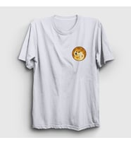 Presmono Unisex Sarı Dogecoin Bitcoin T-Shirt 263419tt (Beyaz)