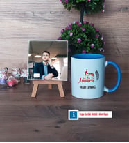İcra Müdürü Fotoğraflı Dekoratif Taş, Kupa Bardak Beyaz Hediye (Model 4)