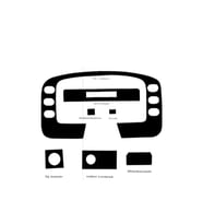 Meriç® Ford Transit Ön Torpido Kaplama Maun 7 Parça 1995-1997 (Piano Black)