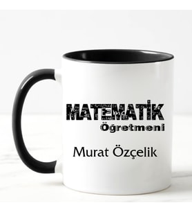 Matematik Öğretmeni Kupa Bardağı (Siyah)