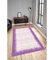 Dijital Baskılı Yıkanabilir Kaymaz Modern Renkli Salon Halısı Mutfak Halısı Yolluk ND-HY-987 (Mor)