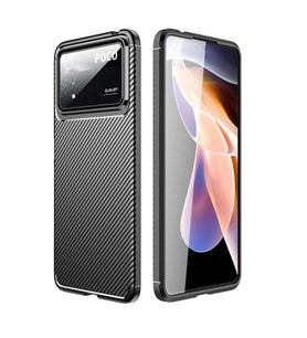 Xiaomi Poco X4 Pro 5G Kılıf Zore Negro Karbon Tasarım Silikon Kılıf (Siyah)