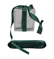 Saten Kurdele 1 CM 10 mt (Koyu Yeşil)