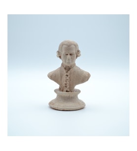 Mozart Heykel Büst Dekoratif Biblo (Bej)